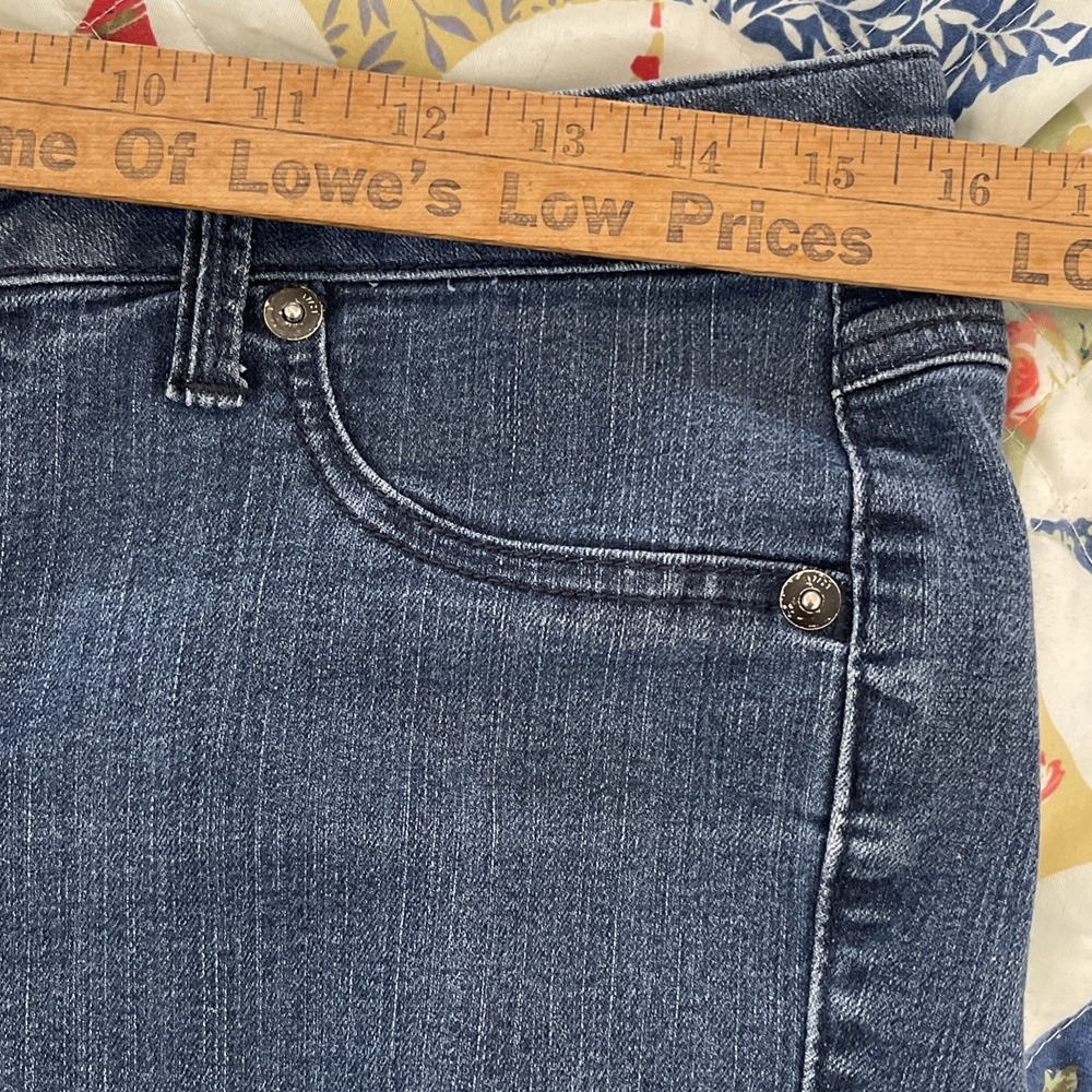 17/21 Exclusive Stretch Blue Mid Rise Straight Leg Denim Jeans Size 8 spring - Picture 5 of 16